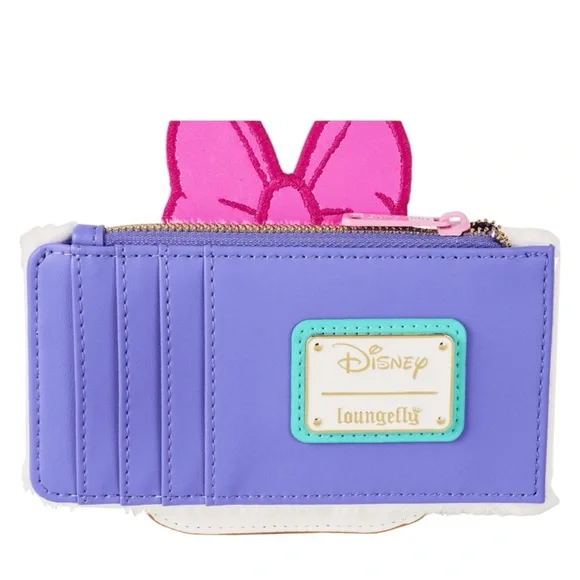 Loungefly DISNEY Daisy Duck Sequin Plush Cosplay Large Card Holder NWT - Picture 3 of 5